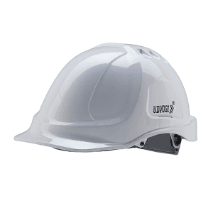 Udyogi Fusion 6000 Series Helmet With Textile Suspension & Ratchet Fit Adjustment (White), Fusion 6000LRX