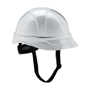 Udyogi Vista 8000 Series Helmet With Textile Suspension & Slip Fit Adjustment (White), Vista 8001L