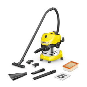 Karcher 20 Litre / 1000W WD4 S V-20/6/22 Wet & Dry Vacuum Cleaner For Car (Stainless Steel), 1.628-259.0