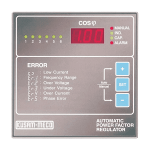 Kusam-Meco 0 - 60°C Digital Power Factor Regulator (6 Step / Sequence Based), KM-PFR-9-06