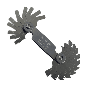 Mitutoyo 0.4 - 7 mm / 21 Leaves Metric Screw Pitch Gauge, 188-122
