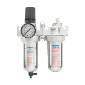Sumake 2000 LPM Air Filter, Regulator Combination & Lubricator, SA-2324