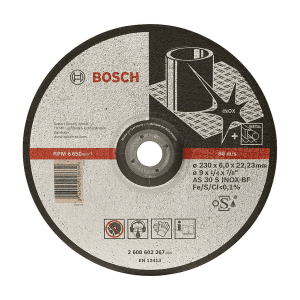 Bosch 100 x 6 x 16 mm Expert For Inox Depressed Centre Grinding Disc (Pack of 25 Pcs), 2 608 602 267