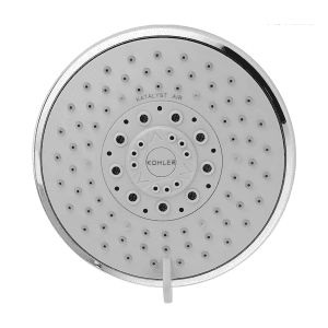 Kohler Rain Duet Multifunction Geometric Shower Head Without Shower Arm In Polished Chrome Finish, K-23658IN-CP 