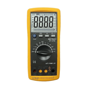 Metravi 3-3/4 Digits / 1000V Digital Multimeter With Terminal Blocking Facility, DT-19TB