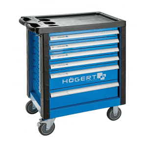 Hogert 6 Drawers Tool Cabinet with Tools (214 Pcs), HT7G056