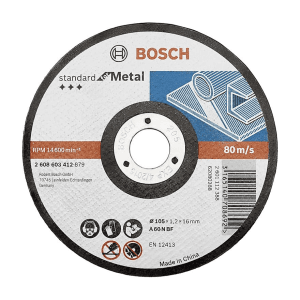 Bosch 100 x 1.2 mm Cutting Discs Standard For Metal (Pack of 25 Pcs), 2 608 600 663
