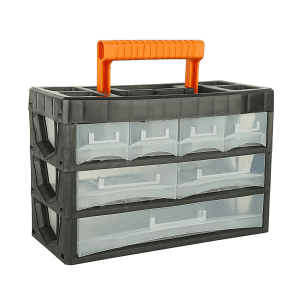 Black+Decker 7 Drawers Small Portable Cabinet For Multi-Purpose Home / Tool Storage With Carry Handle, BDST73829-8