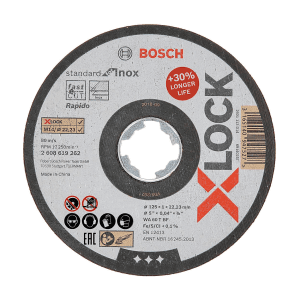 Bosch 125 x 1 mm X-LOCK Standard For Inox Straight Cutting (Pack of 25 Pcs), 2 608 619 262