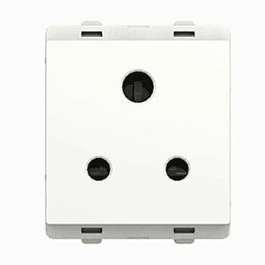 Schneider Electric Livia 6 Amp 3 Pin Socket Outlet With Shutter (Pack of 10 Pcs), P2005NS