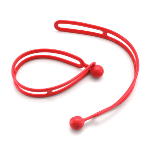 BluBird 16 inch Heavy Duty Expandable Rapid Tie Adjustable Strap / Indoor Outdoor Ball Ties Cord - Red (Pack of 2 Pcs), BBRT01-RD