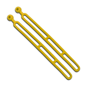 BluBird 16 inch Heavy Duty Expandable Rapid Tie Adjustable Strap / Indoor Outdoor Ball Ties Cord - Yellow (Pack of 2 Pcs), BBRT01-YL