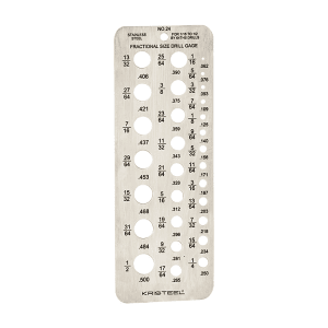 Kristeel 1/16 - 1/2 inch Drill Gauge (29 Holes), 1513 A