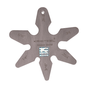 Kristeel 3/16 - 7/16 inch - 6 Sizes Sheave Gauge (Type B), 3239