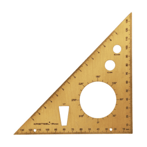 Kristeel 5-1/2 Inch / 140 mm Brass Set Square (45°- 45°- 90°), BSS-B