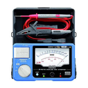 Hioki 1000V - 2000M Ohms Single-Range Analog Insulation Resistance HiTester, IR4018