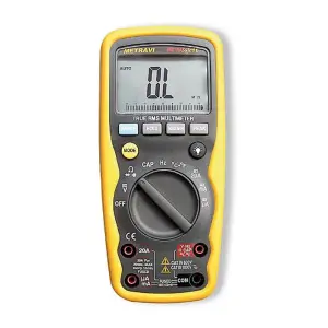Metravi 3-3/4 Digits / 1000V Fully-Protected Digital TRMS Multimeter, Metrasafe-16