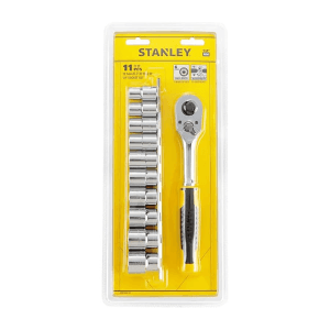 Stanley 11 Pcs 1/2 inch Sq. Drive Pear Head Ratchet Set (Metric), STMT45501
