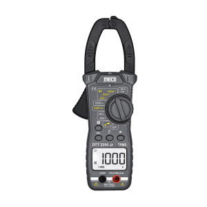 Meco 3-1/2 Digit 1999 Counts 1000A AC TRMS Manual Ranging Digital Clamp Meter, DTT 2250 Jr