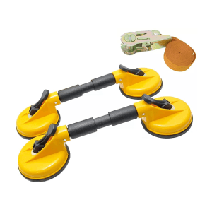 Sumake 2 Pcs Double Suction Cups Set With Ratchet Tie Down, SC-001