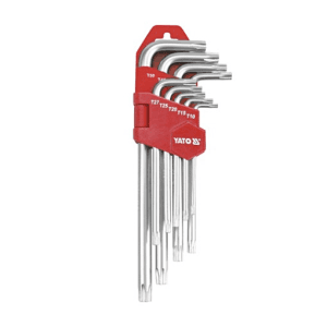 Yato T10 - T50 Torx Key Set Long CRV (9 Pcs), YT-0512
