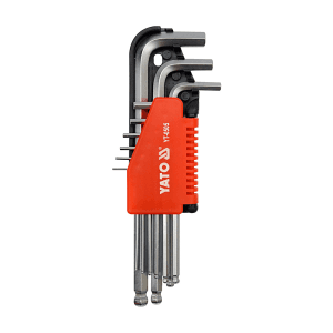 Yato 1.5 mm - 10 mm Hex Key Set With Ball CRV (9 Pcs), YT-0505