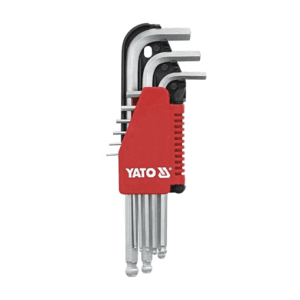 Yato 1.5 mm - 10 mm Hex Key Set With Ball Long CRV (9 Pcs), YT-0506