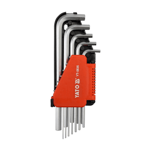 Yato 1/16 - 3/8 Inch Hex Key Set S.A.E Extra Long (12 Pcs), YT-5836