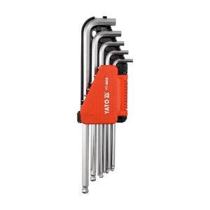 Yato 1/16 - 3/8 Inch Hex Key With Ball Set S.A.E Extra Long (12 Pcs), YT-5838