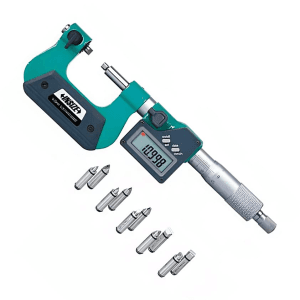 Insize 0 - 25 mm Digital Screw Thread Micrometer with Measuring Tips, 3581-S25