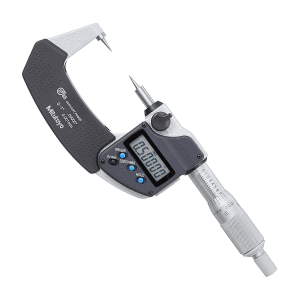 Mitutoyo 0 - 1 inch / 15 Degree Digital Point Micrometer with Carbide Tip, 342-351-30