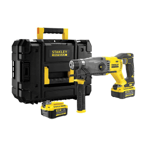 Stanley 22mm / 20V / 4.0Ah Cordless Brushless Rotary Hammer With 2 Batteries & Charger (FATMAX), SBH900M2K