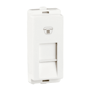 Schneider Electric Livia RJ 11 Telephone Outlet With Shutter (Pack of 20 Pcs), P4011