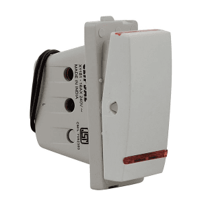 Schneider Electric Opale 16 Amp 1 Way Switch With Indicator Lamp - White (Pack of 20 Pcs), X1181WH