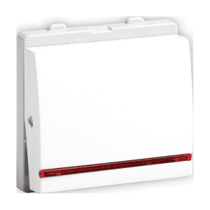 Schneider Electric Opale 20 Amp 2 Module DP Switch With Indicator - White (Pack of 10 Pcs), X1286WH