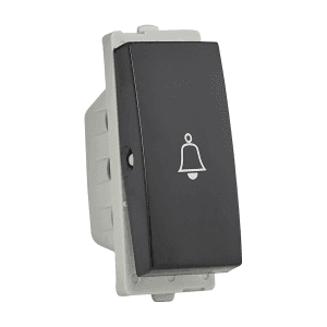 Schneider Electric Opale 6 Amp Bell Push Switch - Coke Grey (Pack of 20 Pcs), AAKY1005