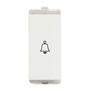 Schneider Electric Opale 6 Amp Bell Push Switch - White (Pack of 20 Pcs), X1005WH