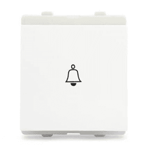 Schneider Electric Opale 6 Amp 2 Module Bell Push Switch - White (Pack of 10 Pcs), X1025WH