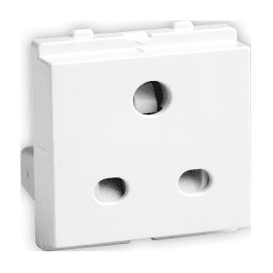 Schneider Electric Opale 6 Amp 3 Pin Socket Outlet With Shutter - White (Pack of 10 Pcs), X2005WHNS