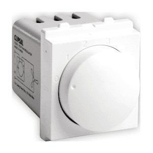 Schneider Electric Opale 2 Module Step Fan Regulator - White (Pack of 5 Pcs), X3200WH