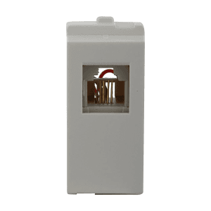 Schneider Electric Opale RJ 11 Telephone Outlet Without Shutter - White (Pack of 10 Pcs), X4010WH