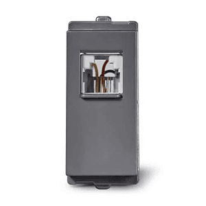 Schneider Electric Opale RJ 11 Telephone Outlet With Shutter - Coke Grey (Pack of 10 Pcs), AAKY4011