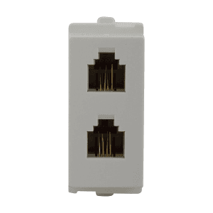 Schneider Electric Opale 1 Module RJ 11 Telephone Outlet Without Shutter - White (Pack of 10 Pcs), X4020WH