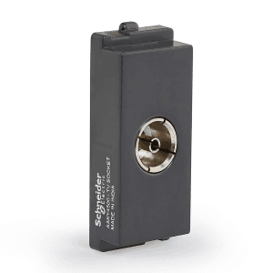 Schneider Electric Opale TV Socket - Coke Grey (Pack of 10 Pcs), AAKY4500