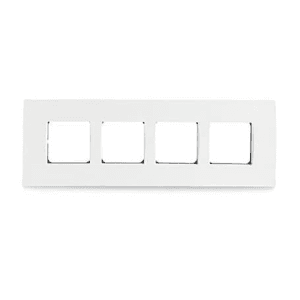 Schneider Electric Opale 8 M Grid & 8 Module Cover Frame Horizontal - White (Pack of 5 Pcs), X0708