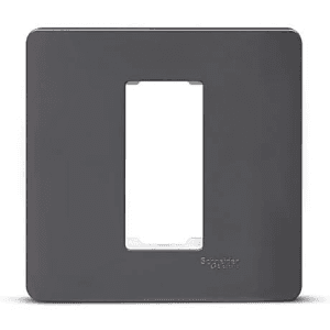 Schneider Electric Zencelo 1 M Grid & 1 Module Cover Frame - Dark Grey (Pack of 10 Pcs), IN8401C(BZ)