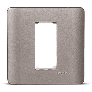 Schneider Electric Zencelo 1 M Grid & 1 Module Cover Frame - Silver Bronze (Pack of 10 Pcs), IN8401C(SZ)