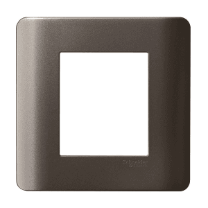 Schneider Electric Zencelo 2 M Grid & 2 Module Cover Frame - Dark Grey (Pack of 10 Pcs), IN8402C(BZ)