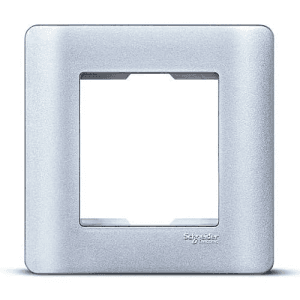 Schneider Electric Zencelo 2 M Grid & 2 Module Cover Frame - Satin Silver (Pack of 10 Pcs), IN8402C(SA)
