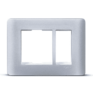 Schneider Electric Zencelo 3 M Grid & 3 Module Cover Frame - Satin Silver (Pack of 10 Pcs), IN8403C(SA)